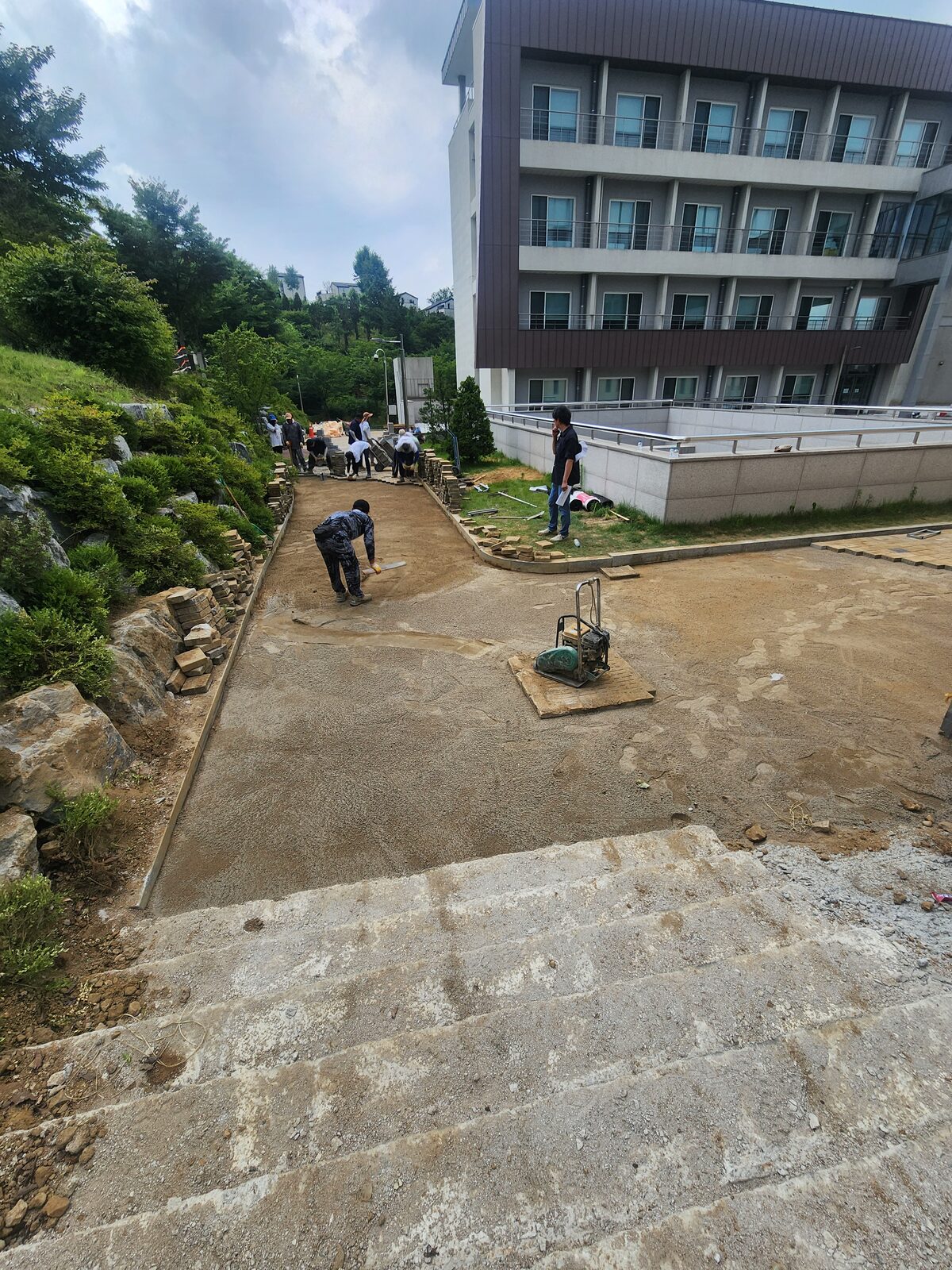 종로 대리석계단보수 시공 현장