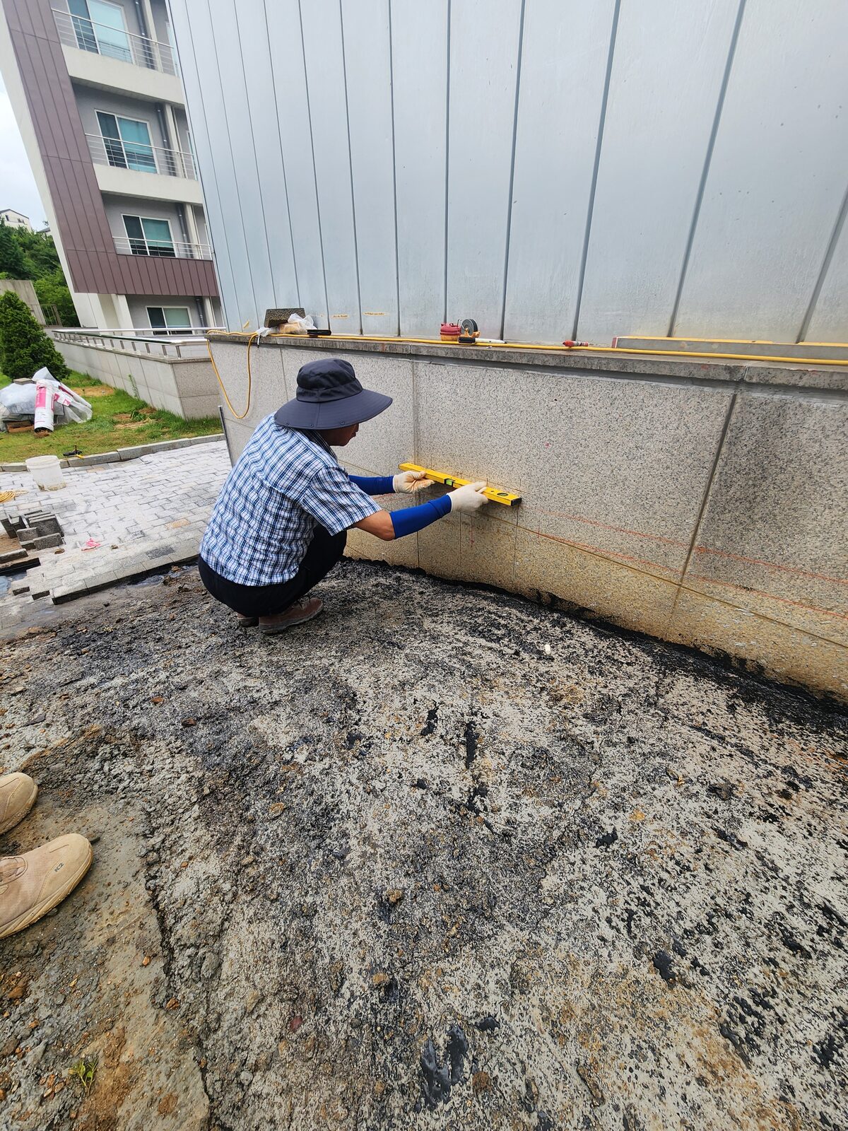 가평 대리석계단보수 시공 현장